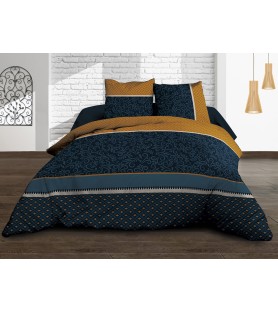 Housse de couette Coton 57 Fils - Alix - 220x240 cm + 2 taies assorties