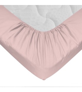 Drap-housse 80 x 200 cm Rose poudré