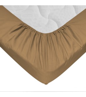 Drap-housse 80 x 200 cm Ocre