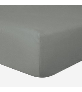 Drap-housse 80 x 200 cm Gris