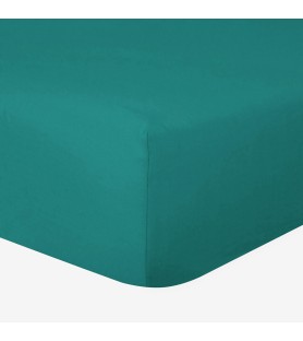 Drap-housse 180 x 200 cm Vert turquoise