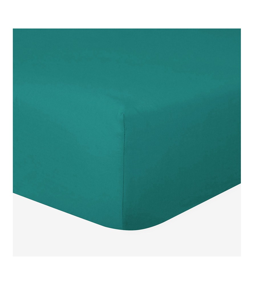 Drap-housse 90 x 190 cm Vert turquoise