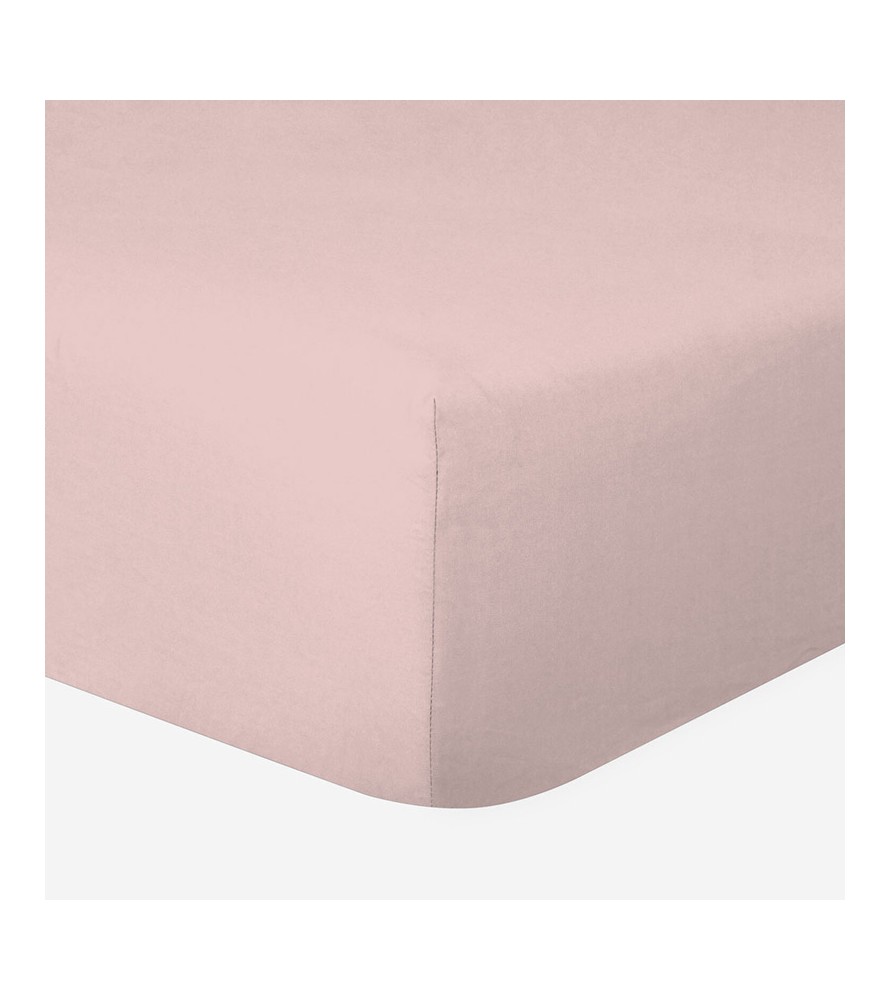 Drap-housse 140x190 cm Rose poudré