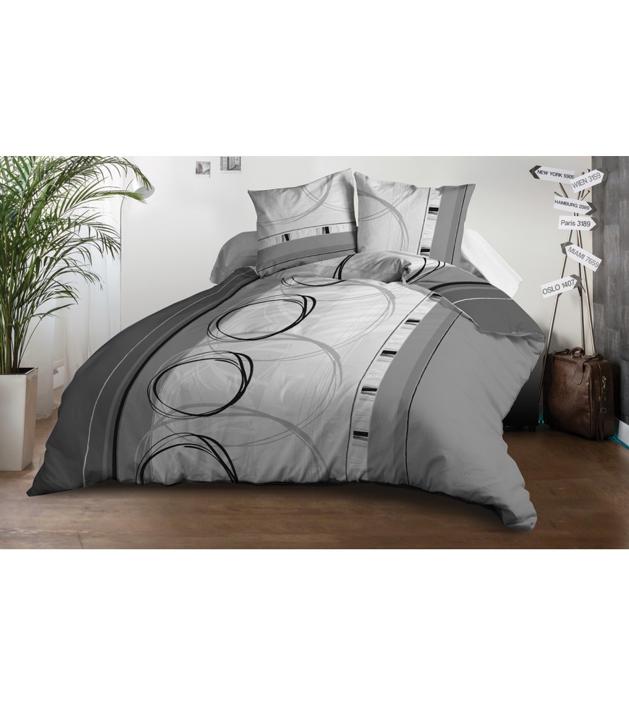 Housse de couette Microfibre Roue-libre gris