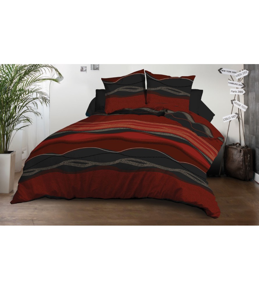 Parure de draps Microfibre Baltic rouge