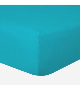 Drap-housse 140 x 190 cm Bleu turquoise