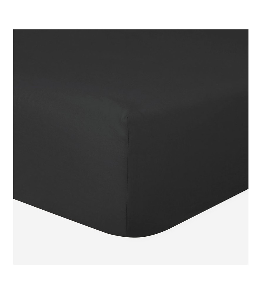 Drap-housse 140 x 190 cm Noir