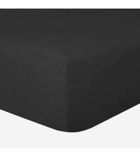 Drap-housse 180 x 190 cm Noir