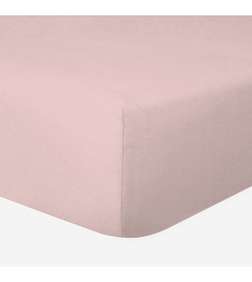 Drap-housse 120 x 190 cm Rose poudré