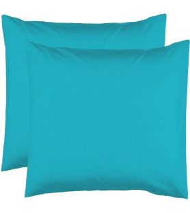Taie d'oreiller 63 x 63 cm Bleu turquoise