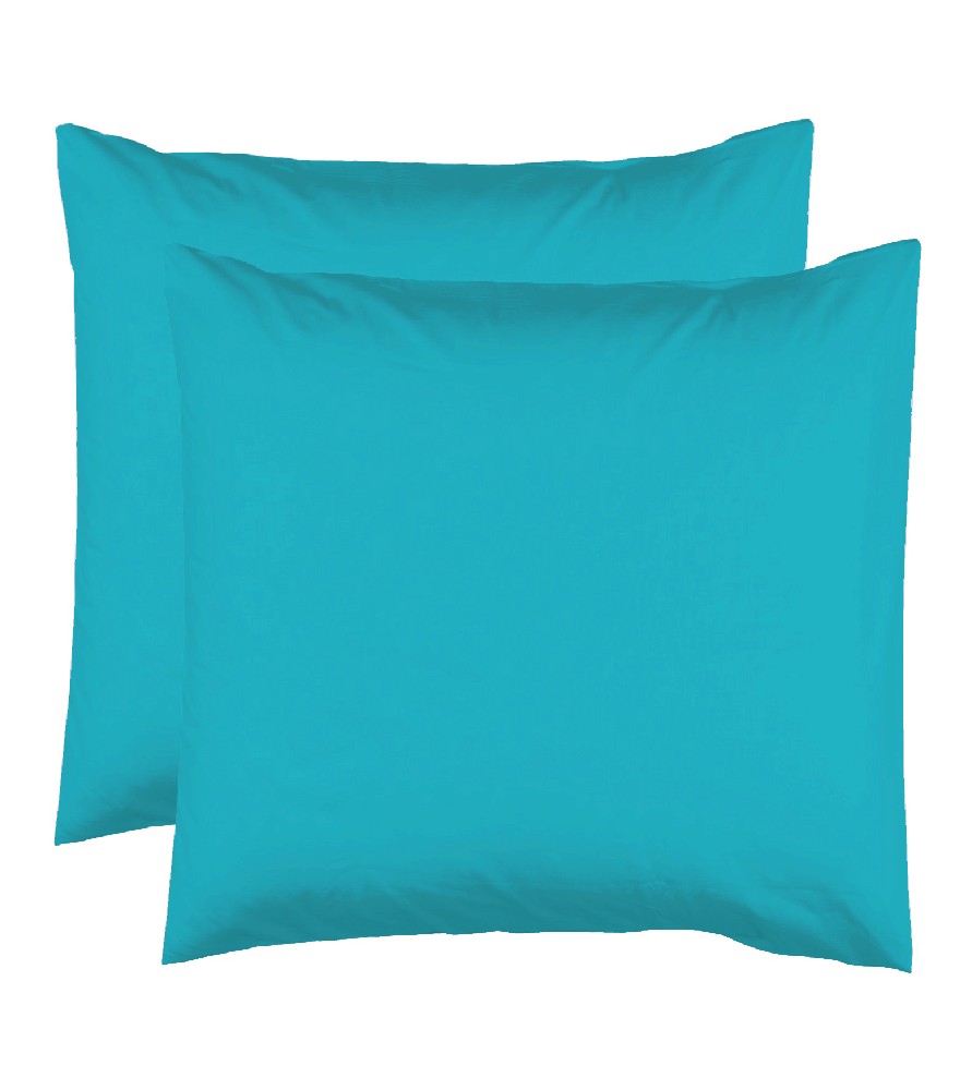 Taie d'oreiller 63 x 63 cm Bleu turquoise
