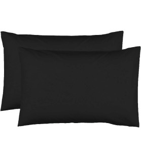 Taie d'oreiller 50 x 70 cm Noir