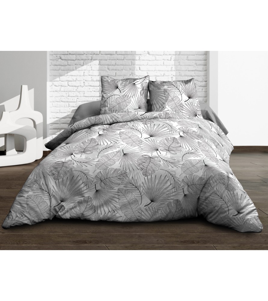 Parure de draps Coton 57 Fils Olinda gris