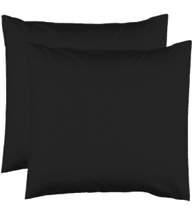 Taie d'oreiller 63 x 63 cm Noir