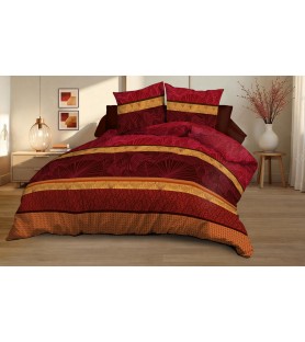 Housse de couette Microfibre Jade rouge