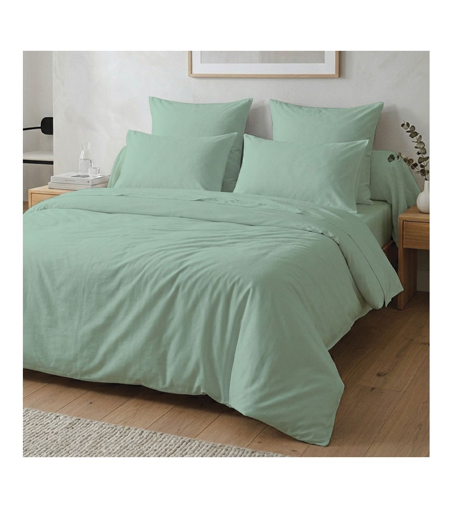 Housse de couette 200x200 Vert tilleul