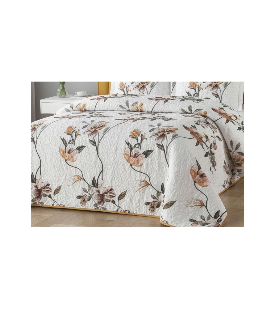 Couvre-lit Boutis 220x240 + 2 Taies 65x65 cm